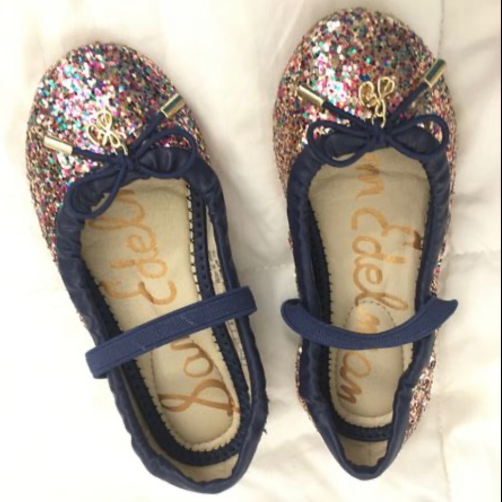 Sam Edelman Felicia sz 8 Glitter Ballerina Flat